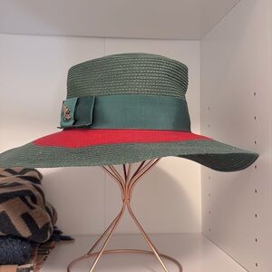Red & green Gucci hat with bee detail